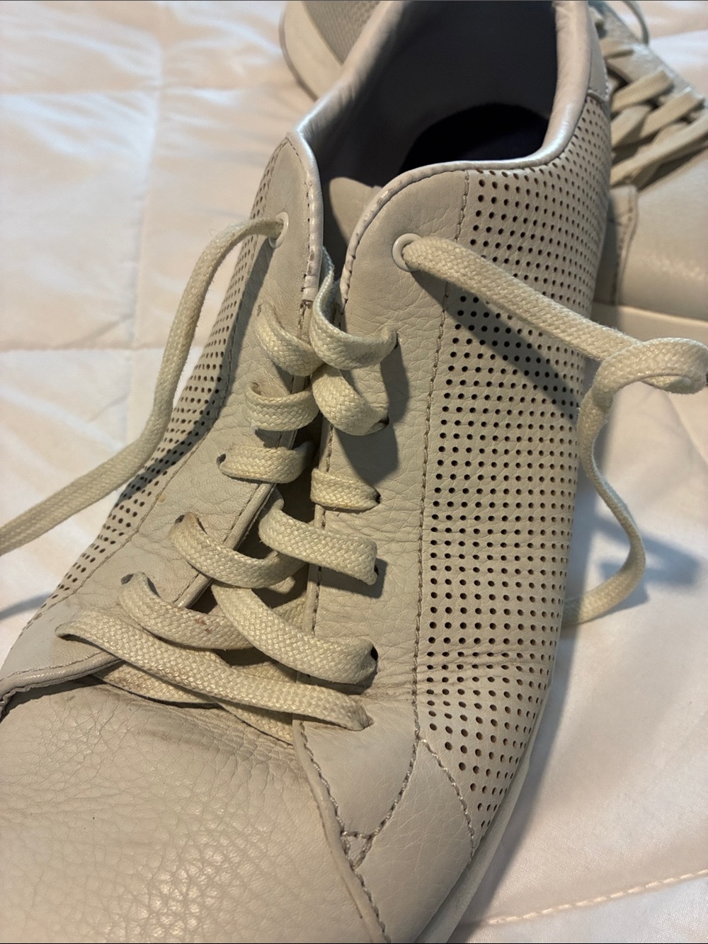 Cole Haan Men's Perforated Leather Sneakers - Off-White/Cream - Picture 5 of 5